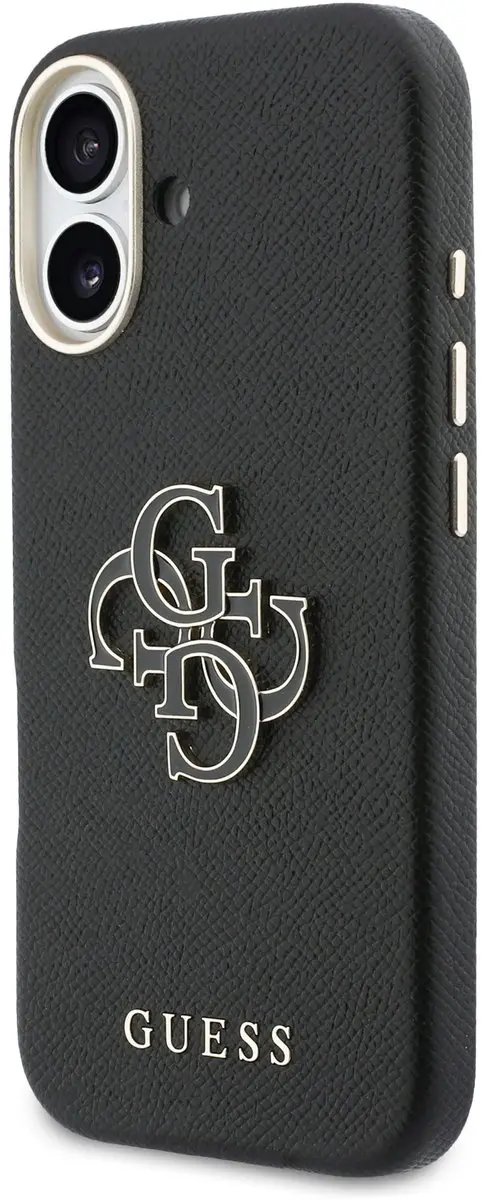 GUESS PU Resin Logo Backcover 14925 - iPhone 17 - Zwart