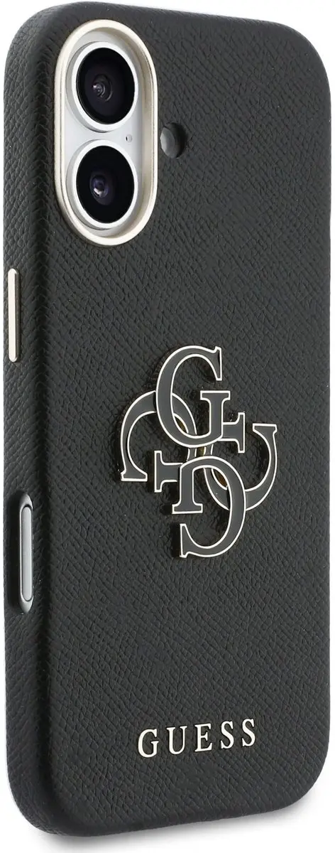GUESS PU Resin Logo Backcover 14925 - iPhone 17 - Zwart