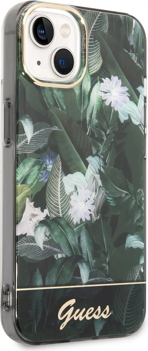 Guess Jungle Hoesje iPhone 14 Plus - Groen - MagSafe