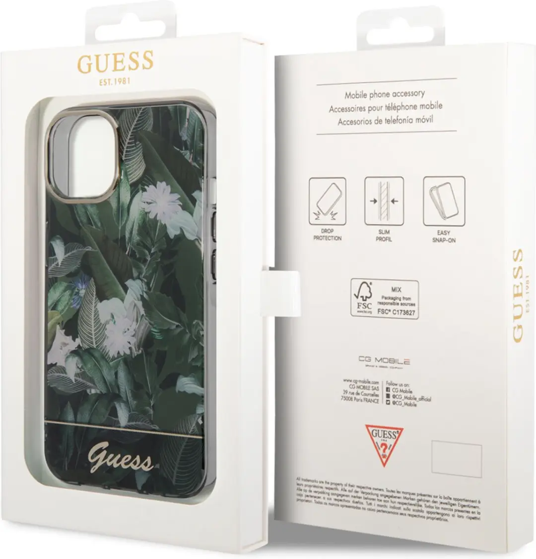 Guess Jungle Hoesje iPhone 14 Plus - Groen - MagSafe - afbeelding 6 van 6