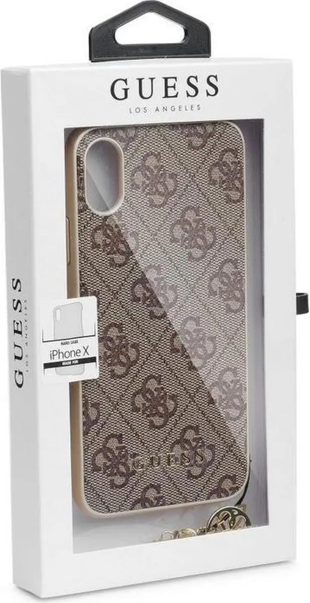 GUESS 4G Charms Hard Case iPhone X/Xs - Bruin