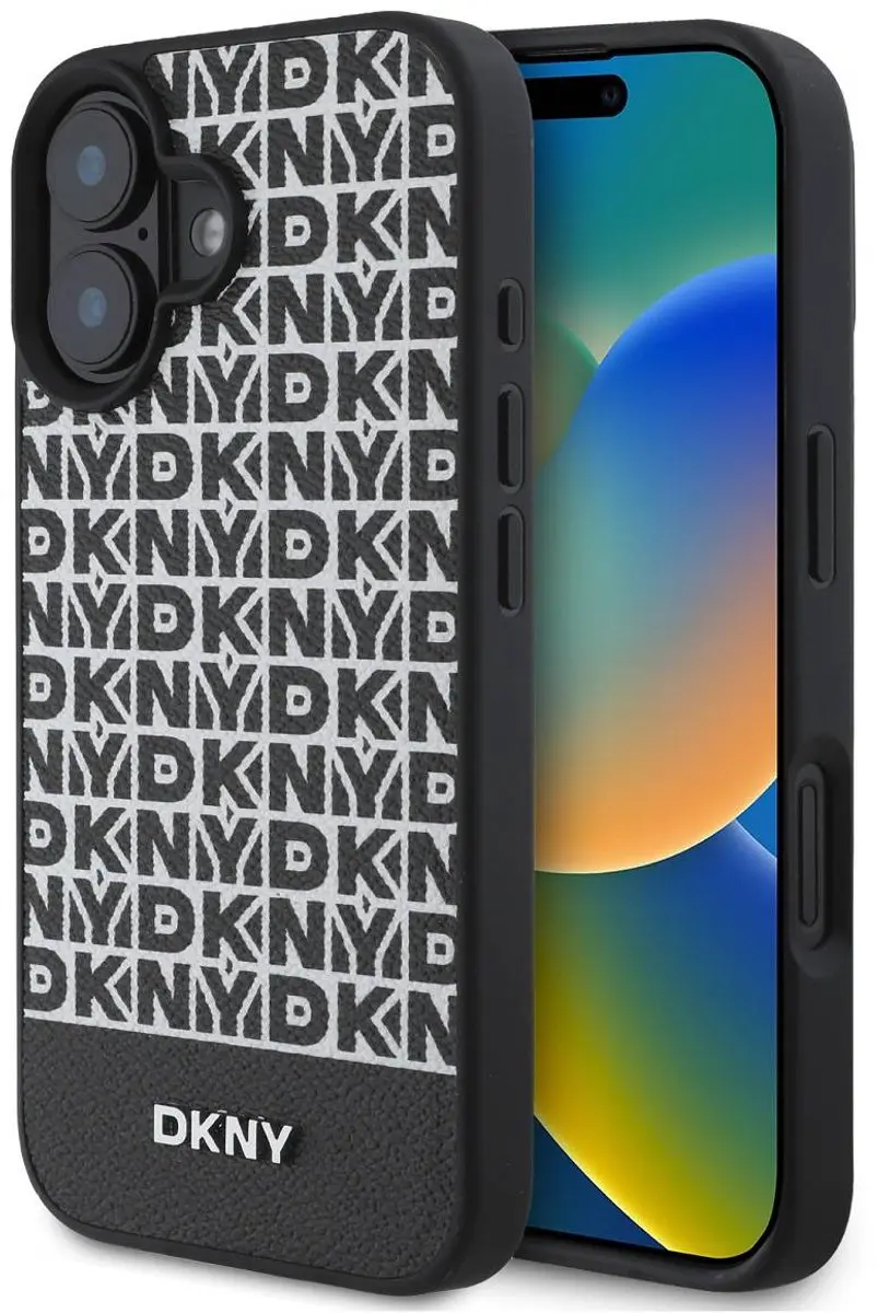 DKNY Backcover iPhone 16 Plus - MagSafe 3666339333836 - Zwart