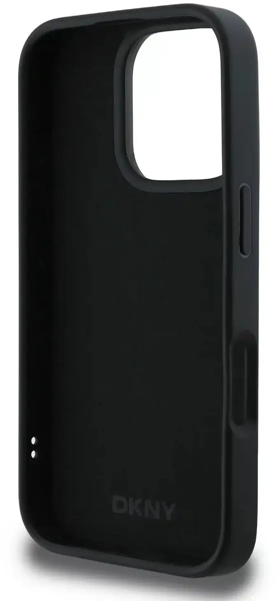 DKNY Backcover iPhone 16 Pro 3666339335328 - Zwart