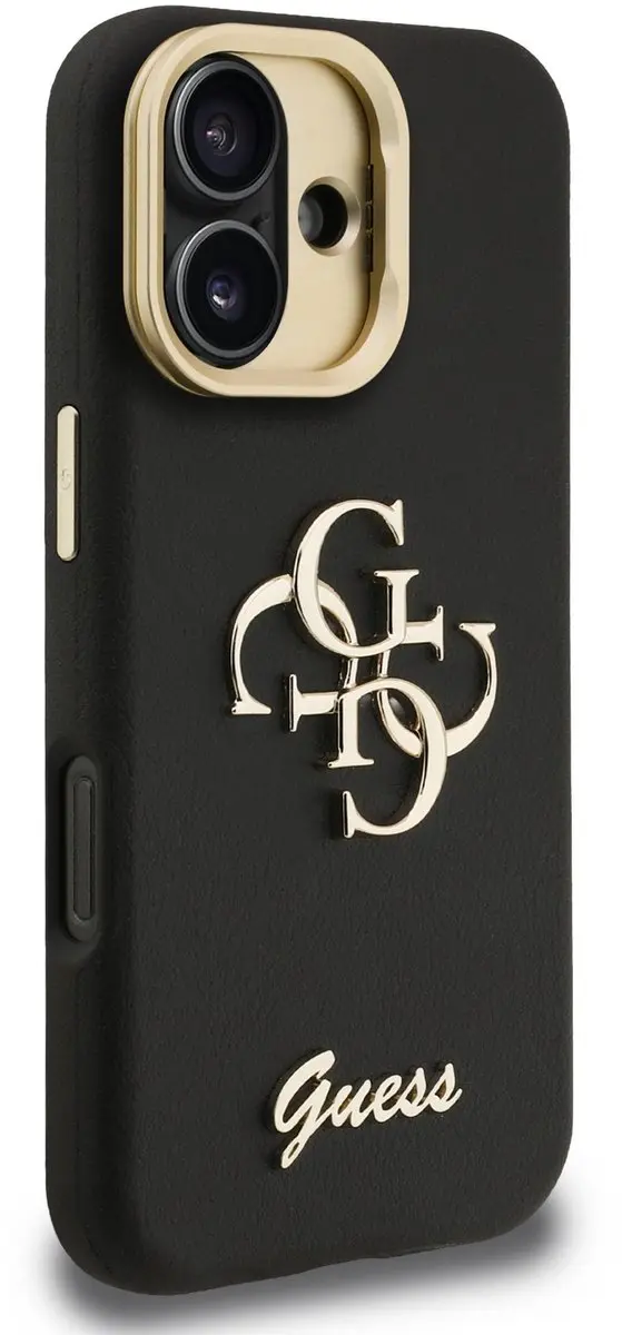 GUESS 4G Logo iPhone 16 Hoesje - Zwart