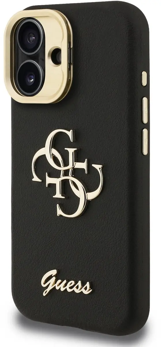 GUESS 4G Logo iPhone 16 Hoesje - Zwart