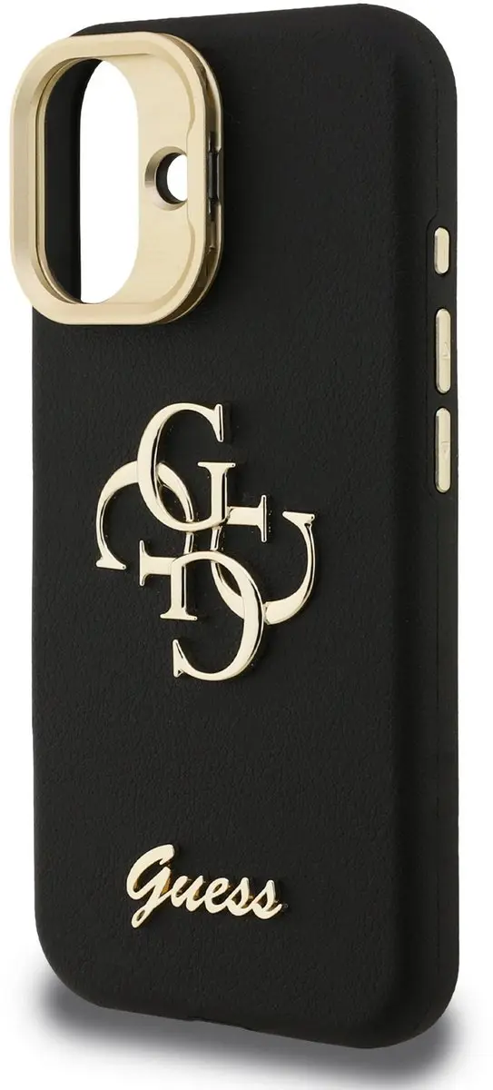 GUESS 4G Logo iPhone 16 Hoesje - Zwart
