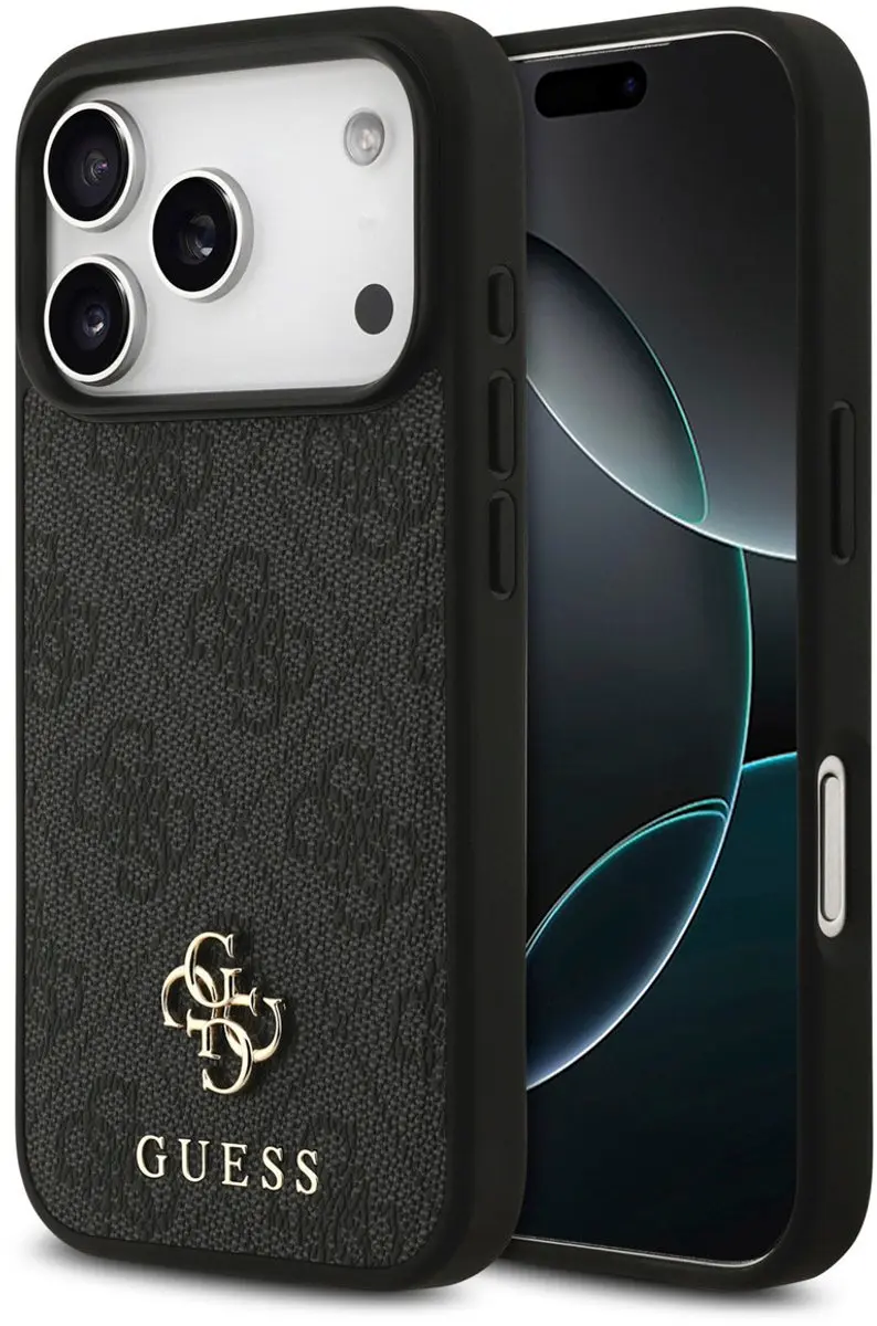 GUESS Back Cover Case iPhone 17 Pro - Zwart - MagSafe