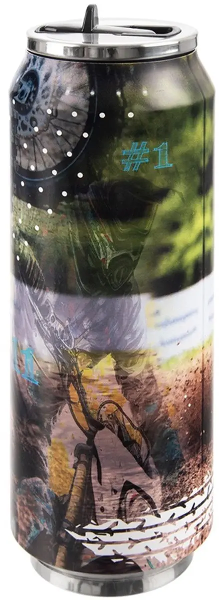 Orion Thermosfles Motocross 700ml - Roestvrij Staal - Zwart - afbeelding 2 van 6