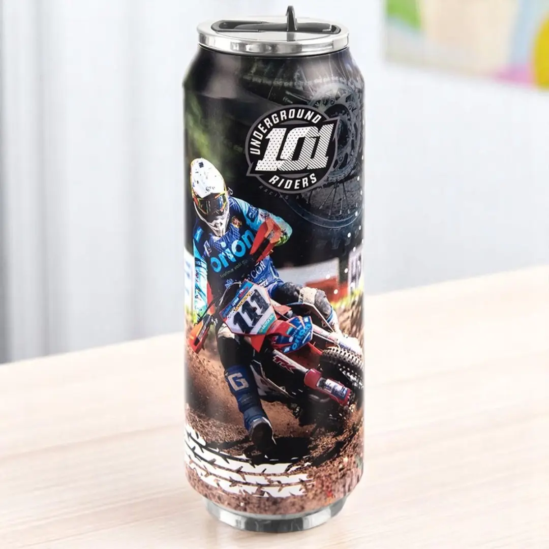 Orion Thermosfles Motocross 700ml - Roestvrij Staal - Zwart - afbeelding 6 van 6