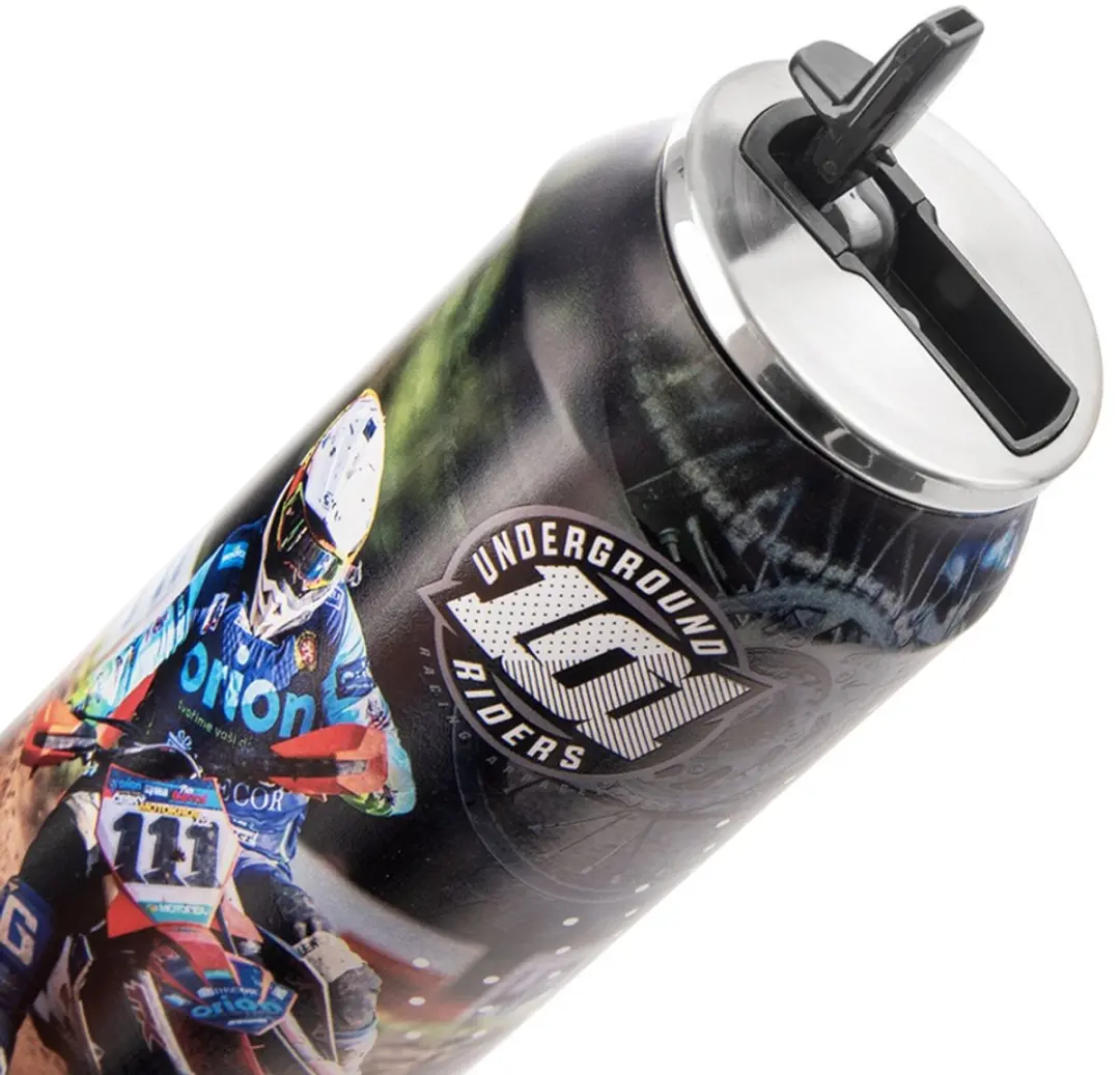 Orion Thermosfles Motocross 700ml - Roestvrij Staal - Zwart - afbeelding 5 van 6