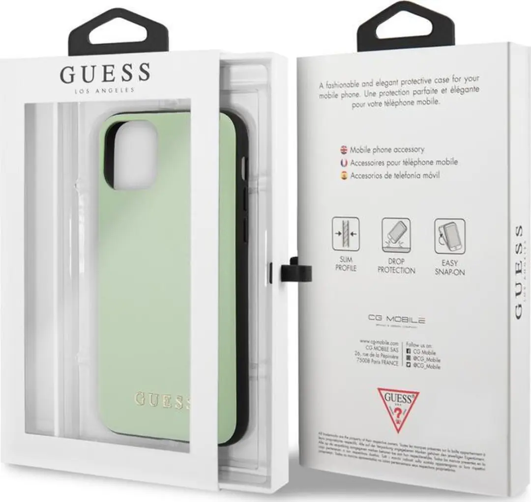 Guess PU Leather Hoesje Groen - iPhone 11 Pro