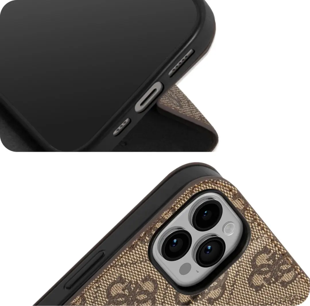 GUESS 4G Book Case iPhone 14 Pro Max - Bruin