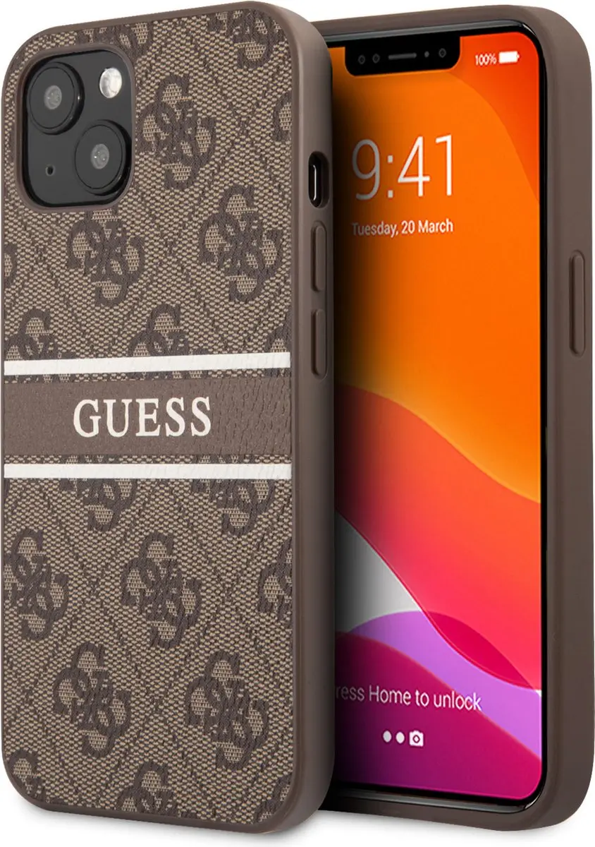 GUESS PU Telefoonhoesje iPhone 13 - Bruin