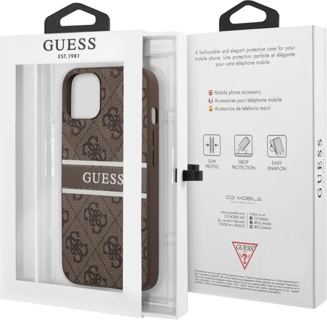 GUESS PU Telefoonhoesje iPhone 13 - Bruin