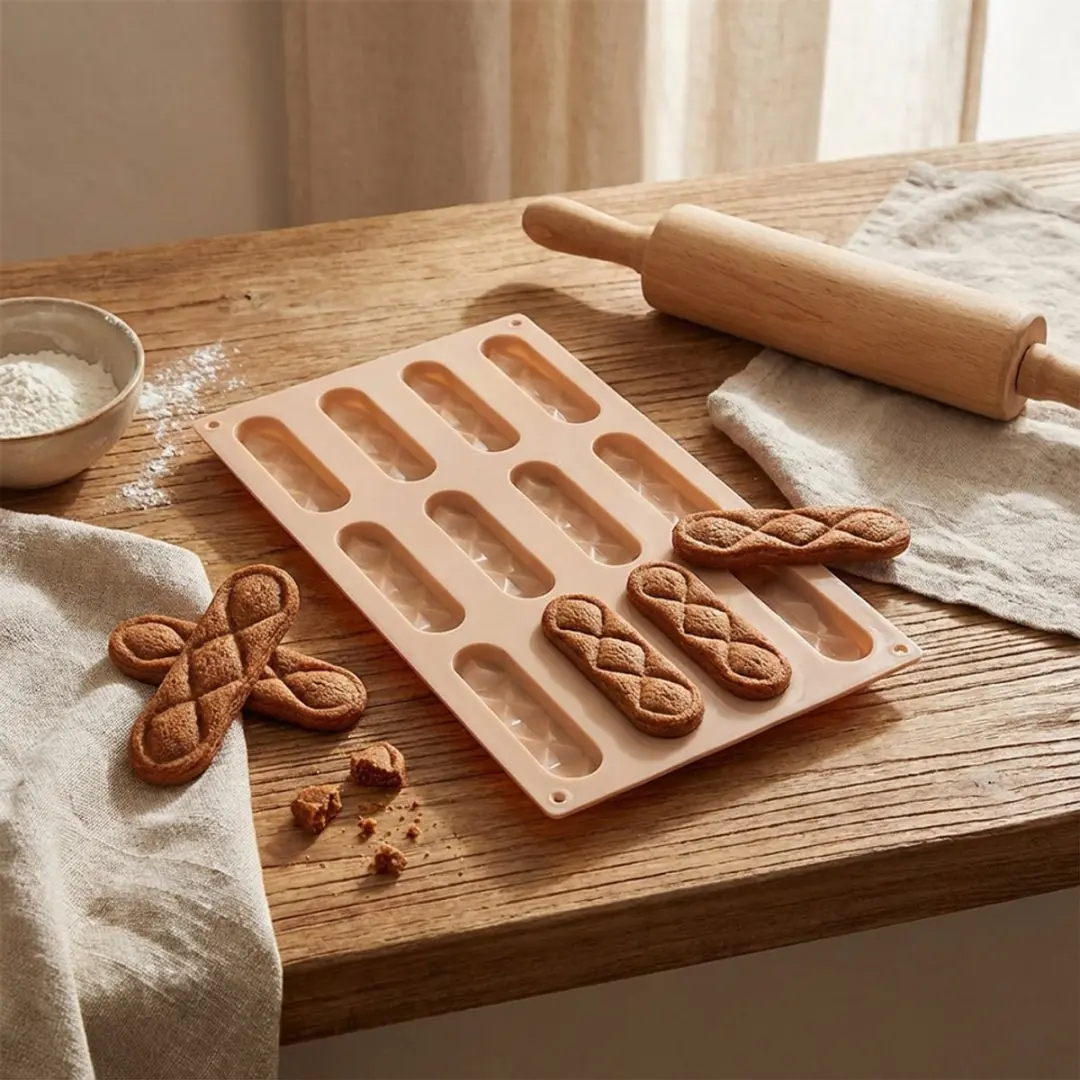 Orion Silicone Koekjes- en Pralinevorm Beige 29,5x17x1,5cm - afbeelding 6 van 6