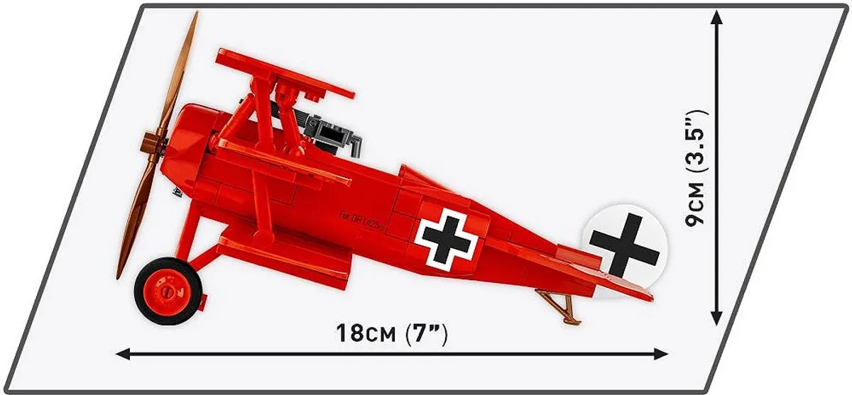 Cobi Fokker Dr.I Red Baron 2996 Bouwset - 221 Stukken - Meerkleurig - afbeelding 6 van 6