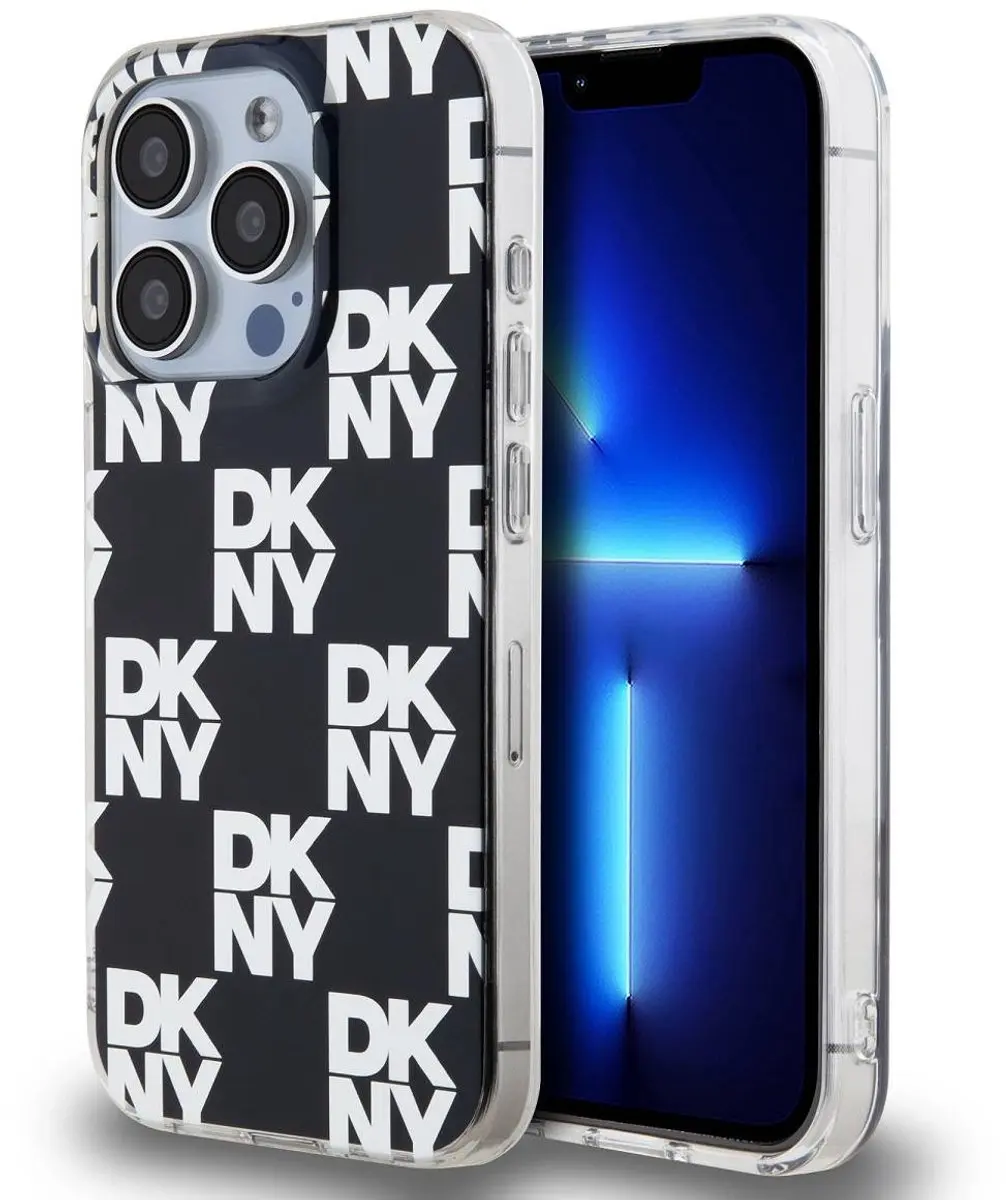DKNY Hoesje iPhone 14 Pro Max - Ruitjespatroon Zwart DKHCP14XHDLCEK