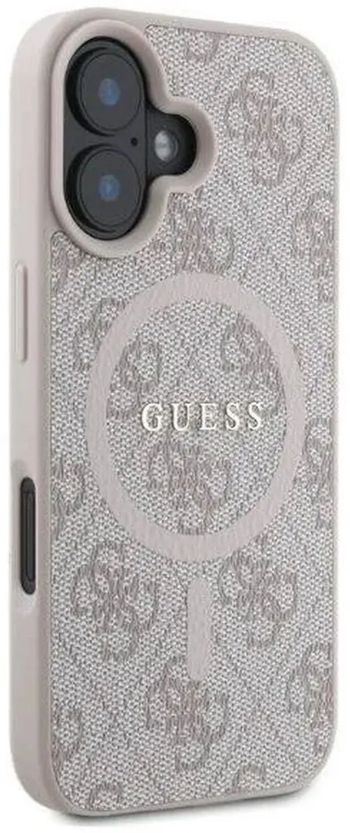 GUESS 4G Ring Classic Logo Hoesje - iPhone 16 - Roze