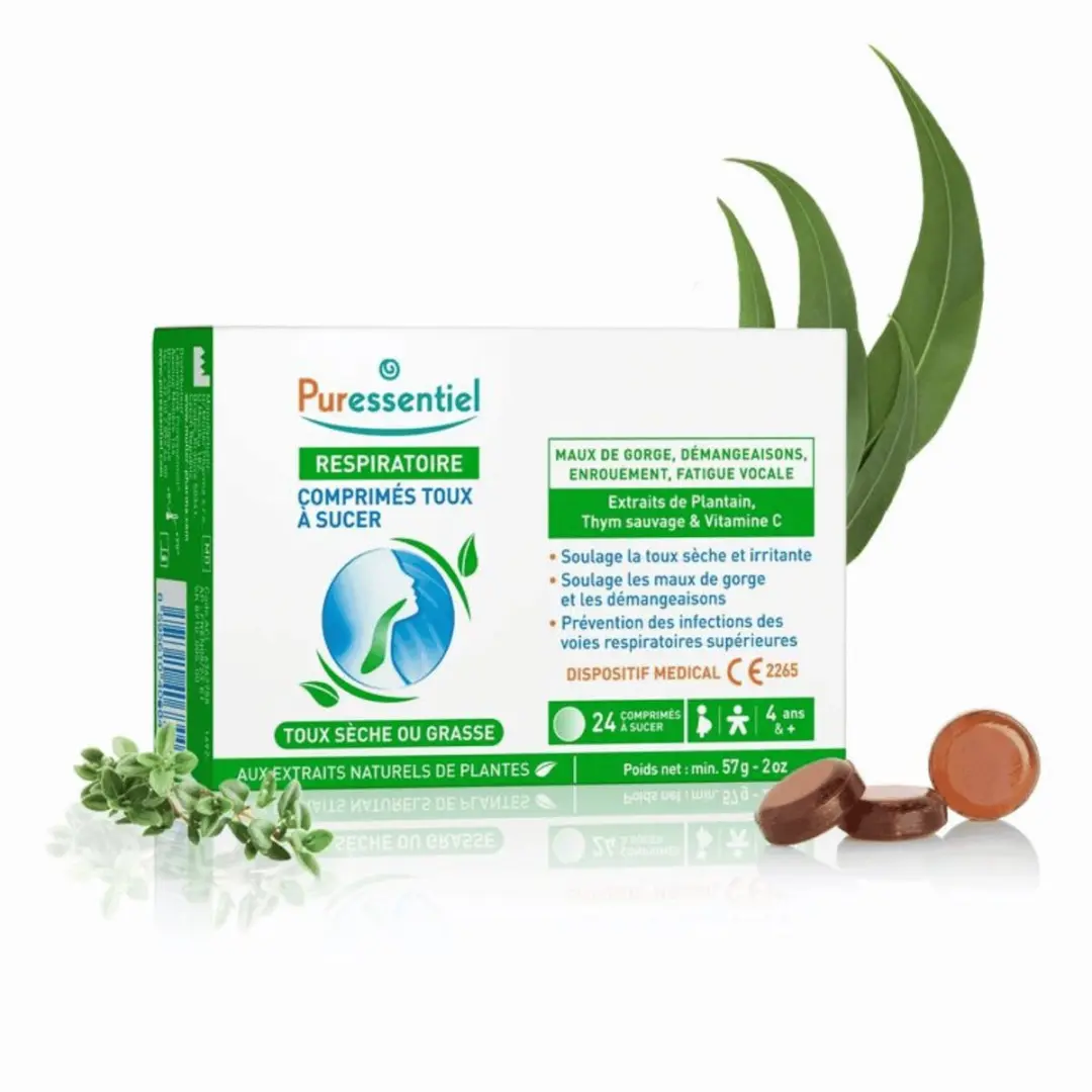 Puressentiel Ademhaling Hoest Zuigtabletten 24 Stuks