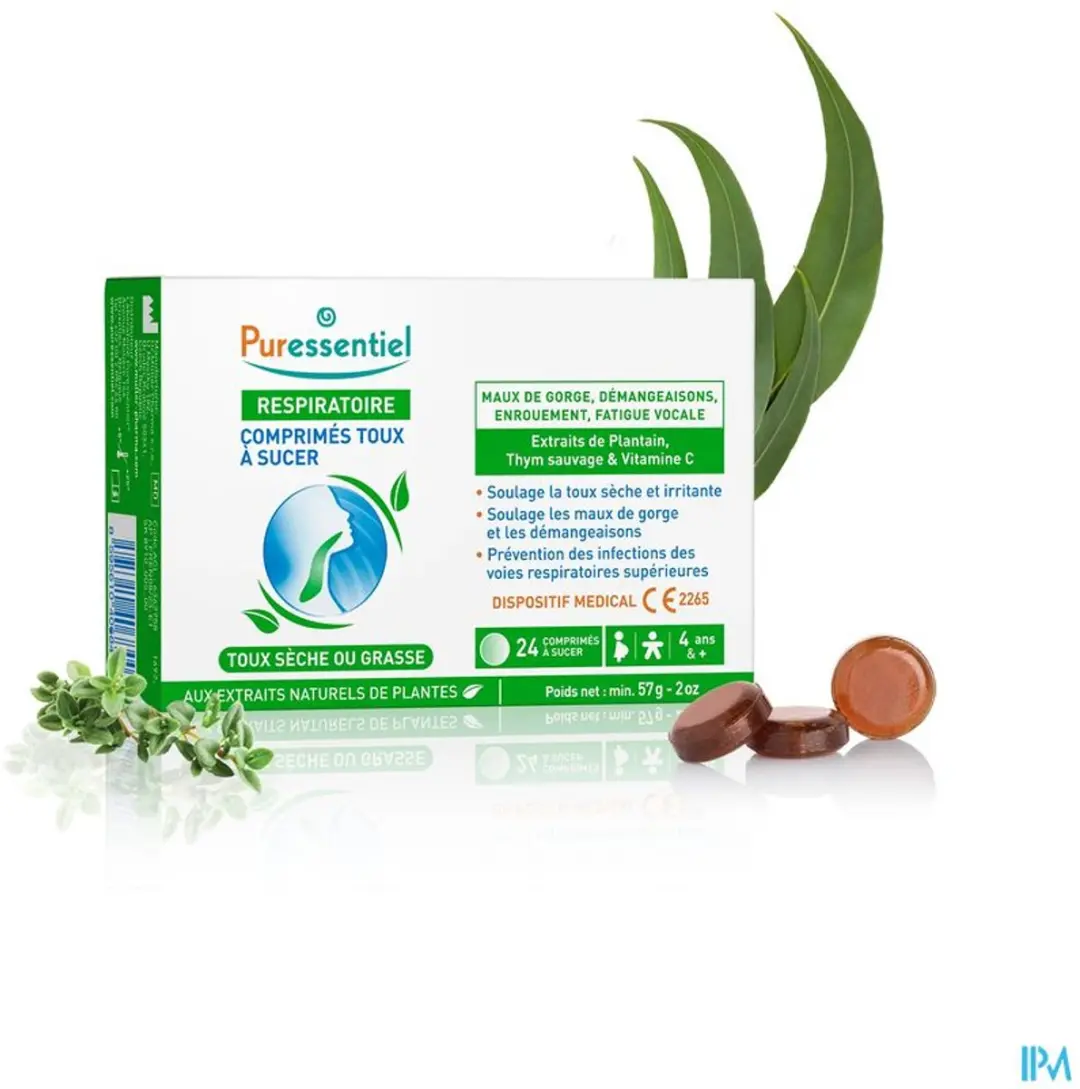 Puressentiel Ademhaling Hoest Zuigtabletten 24 Stuks