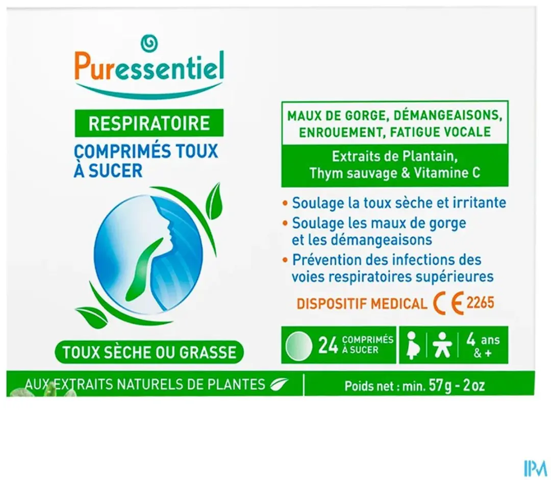 Puressentiel Ademhaling Hoest Zuigtabletten 24 Stuks