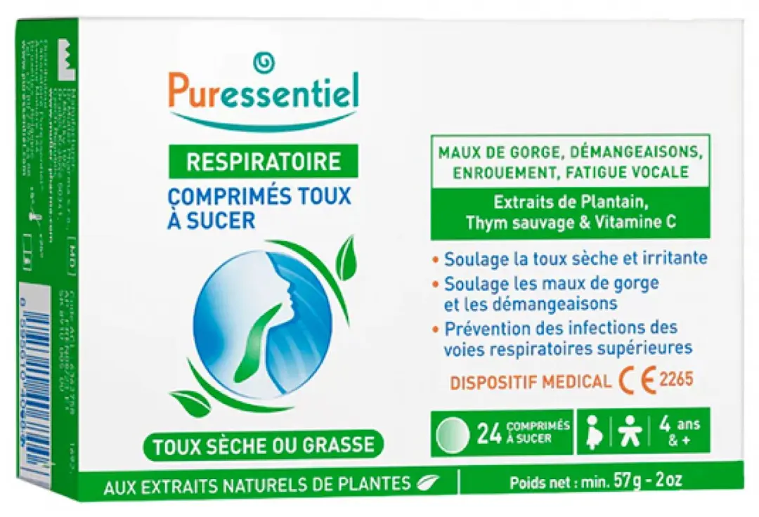 Puressentiel Ademhaling Hoest Zuigtabletten 24 Stuks