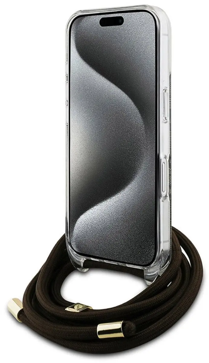 Guess IML 4G Crossbody Hoesje 12376 - iPhone 16 - Bruin