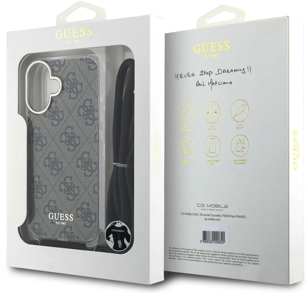 Guess IML 4G Crossbody Hoesje 12376 - iPhone 16 - Bruin