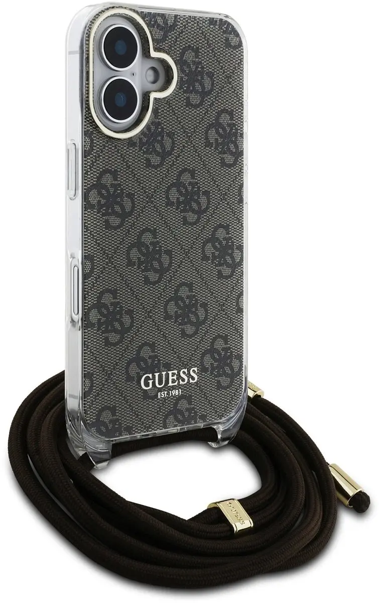 Guess IML 4G Crossbody Hoesje 12376 - iPhone 16 - Bruin