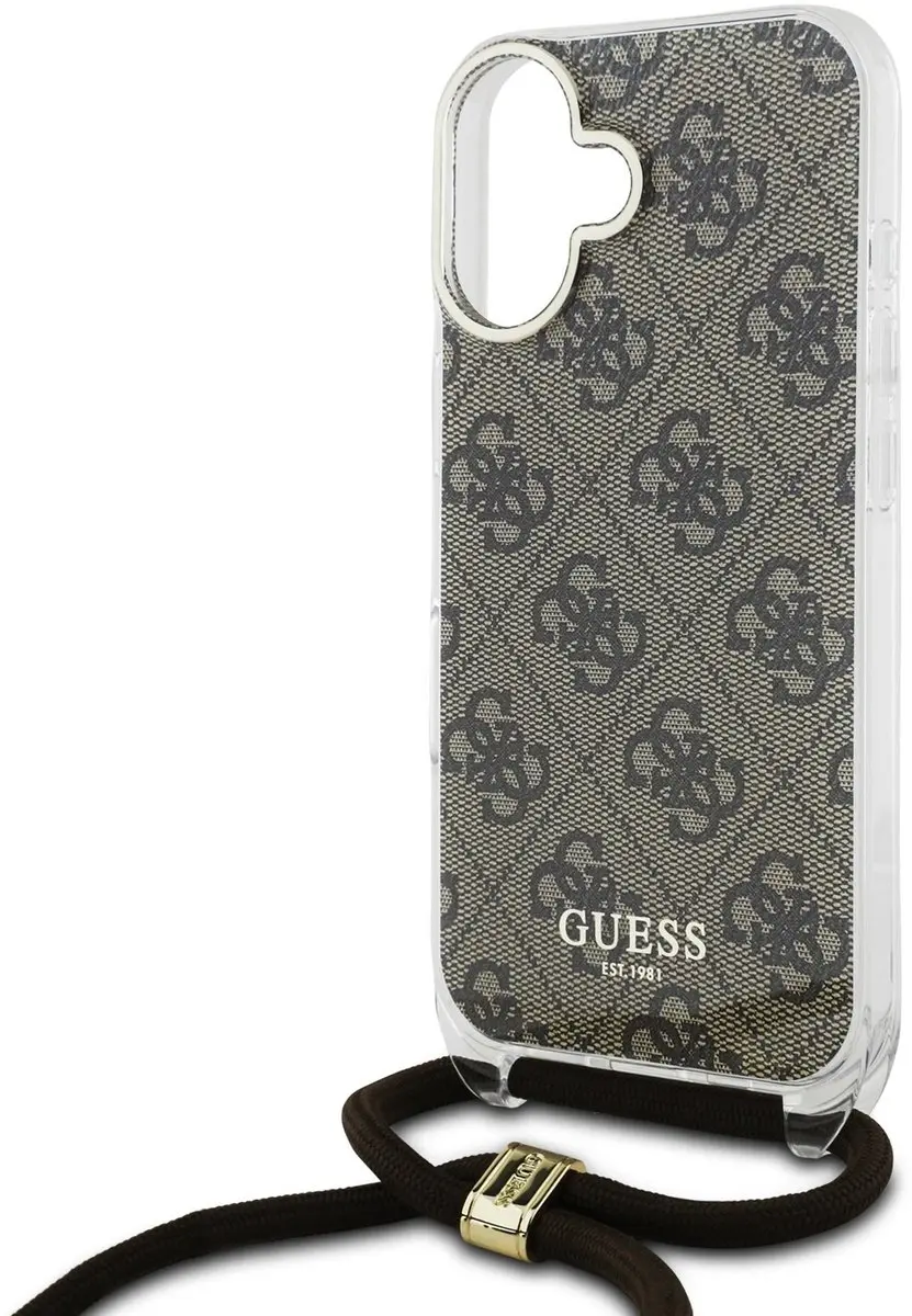 Guess IML 4G Crossbody Hoesje 12376 - iPhone 16 - Bruin