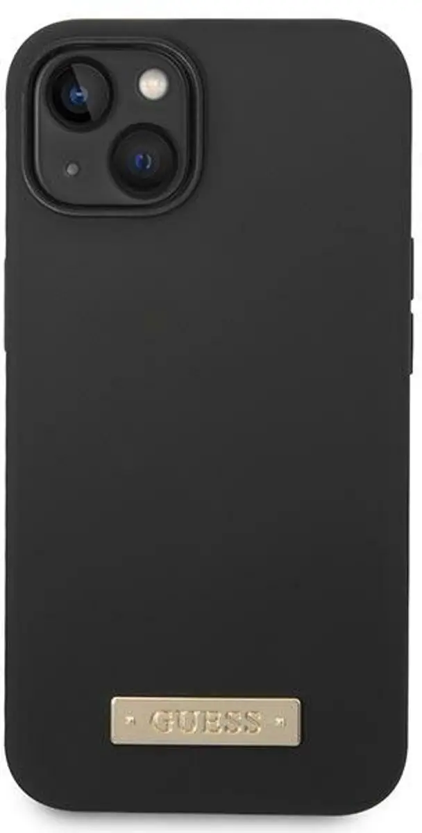 GUESS Silicone Back Case iPhone 14 Plus - Zwart