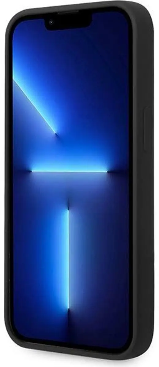 GUESS Silicone Back Case iPhone 14 Plus - Zwart