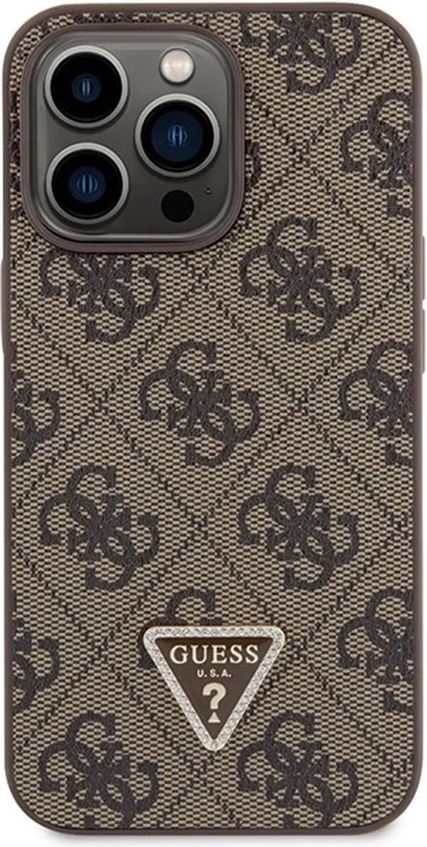 GUESS 4G Triangle Crossbody Back Case - iPhone 13 Pro Max - Bruin - afbeelding 6 van 6