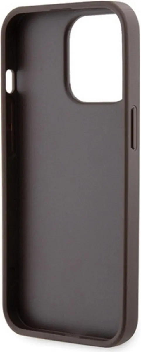GUESS 4G Triangle Crossbody Back Case - iPhone 13 Pro Max - Bruin