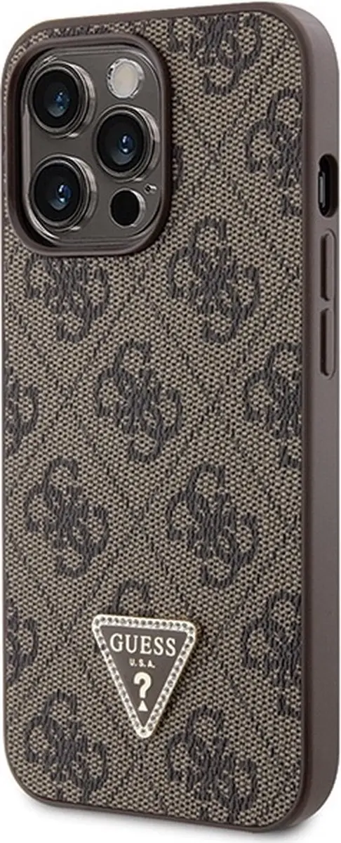 GUESS 4G Triangle Crossbody Back Case - iPhone 13 Pro Max - Bruin