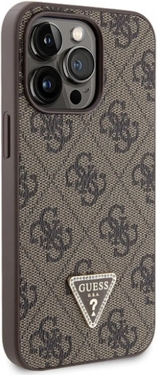 GUESS 4G Triangle Crossbody Back Case - iPhone 13 Pro Max - Bruin
