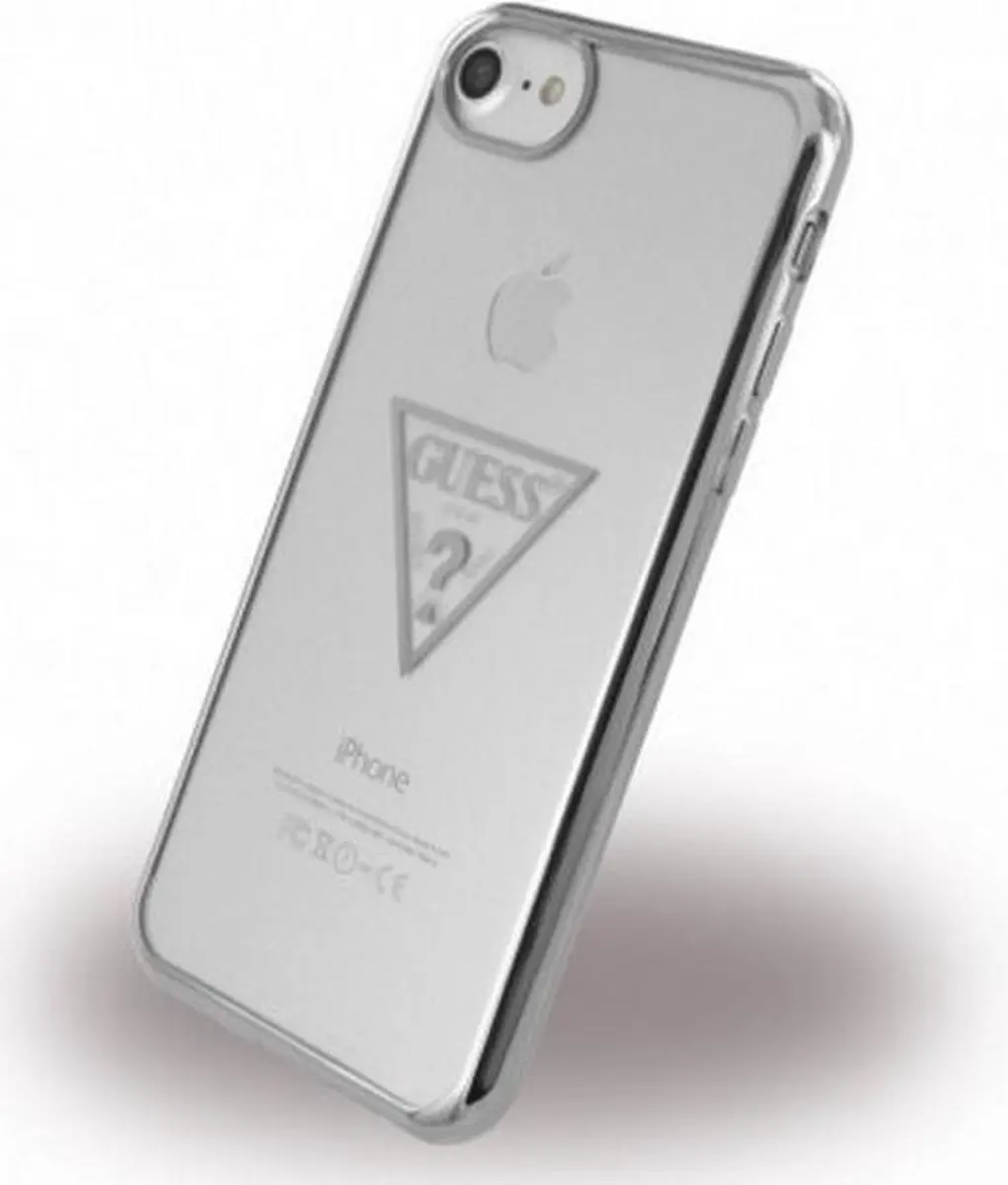 GUESS Triangle TPU Hoes iPhone 7/8/SE 2020 - Zilver