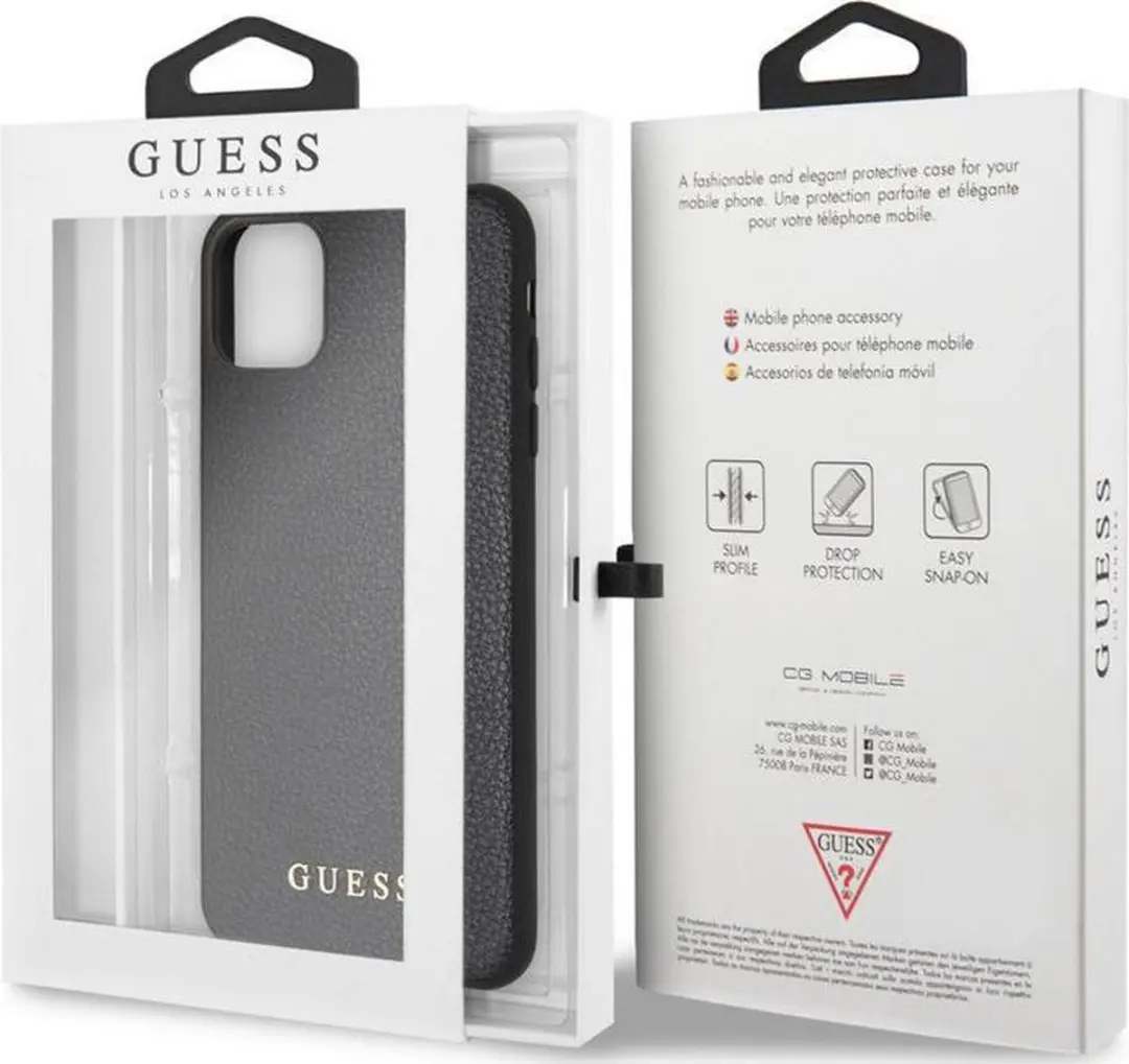 Guess IriDescent Hard Case iPhone 11 Pro Max - Zwart