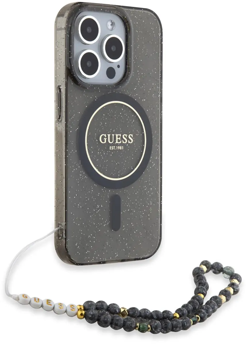 GUESS Telefoonhoesje iPhone 15 Pro Max - MagSafe - Zwart