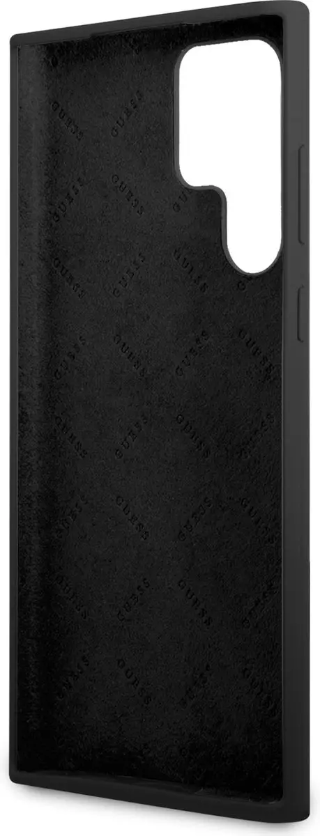 GUESS Siliconen Hoesje Samsung Galaxy S22 Ultra - Zwart