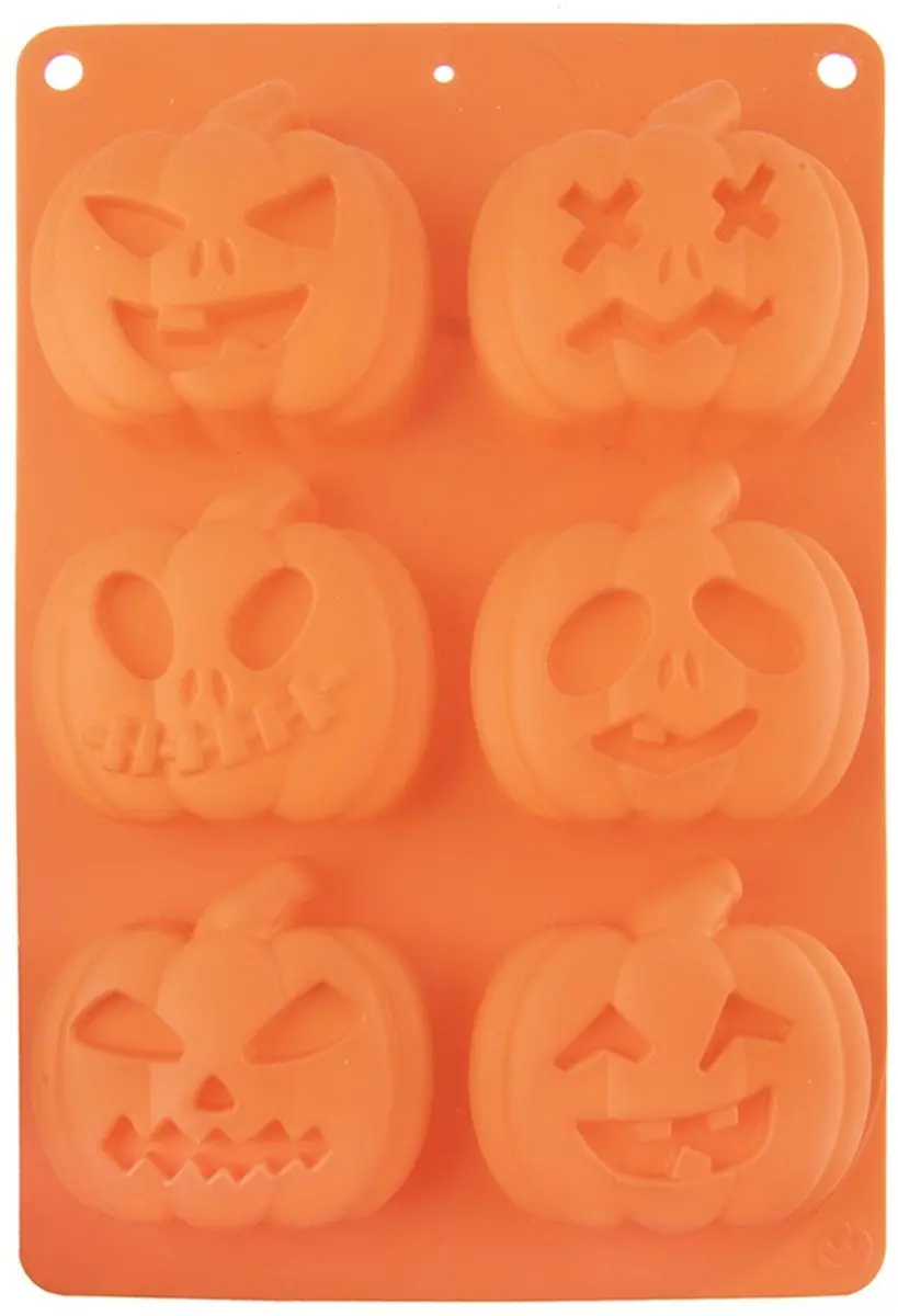 Orion Silicone Muffinvorm Halloween - 25x18x3 cm - Oranje
