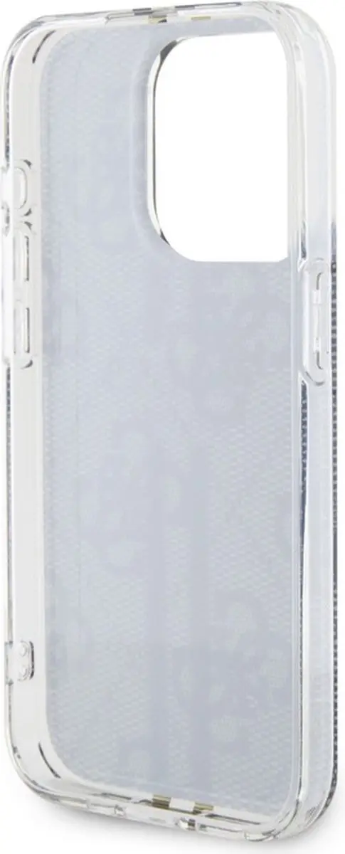 GUESS 4G Gold Stripe Back Case - iPhone 15 Pro 6.1" - Zwart