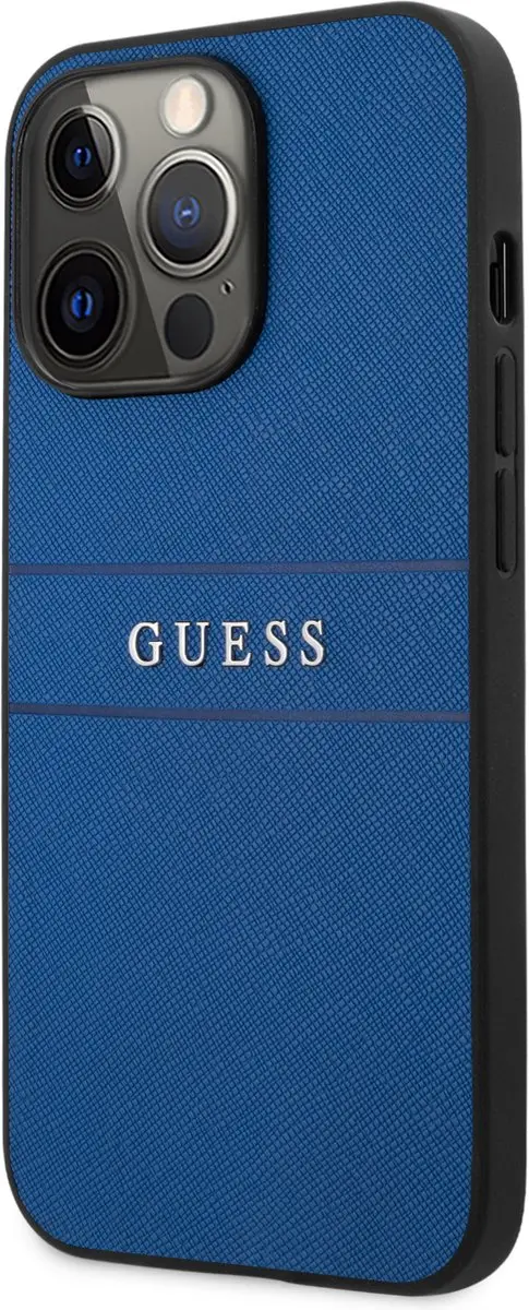 Guess Saffiano Backcase iPhone 13 Pro - Blauw - 7574