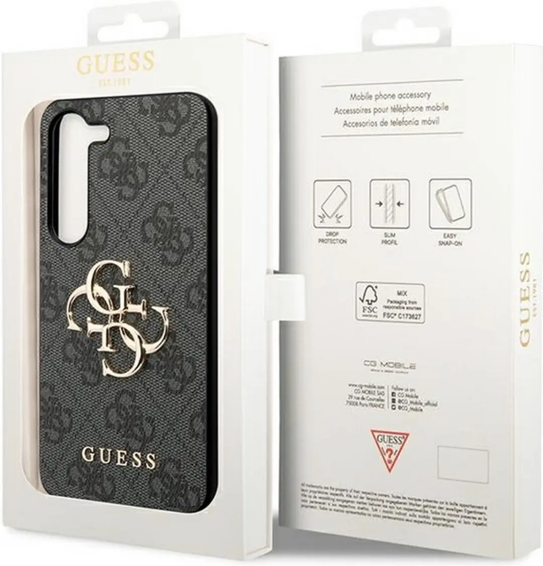 Guess 4G Metal Logo Back Case - Samsung Galaxy A55 - Grijs
