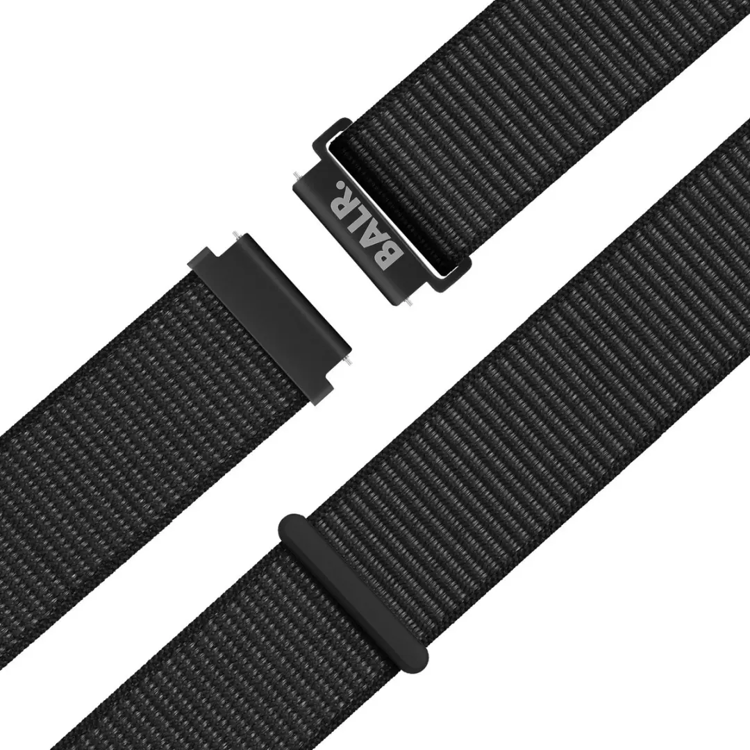 BALR Nylon Sportband 22mm - Zwart