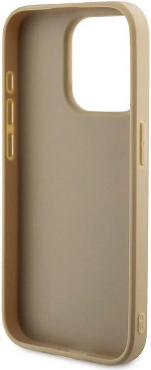 GUESS Iridescent Metal Script Back Case - iPhone 15 Pro 6.1" - Goud