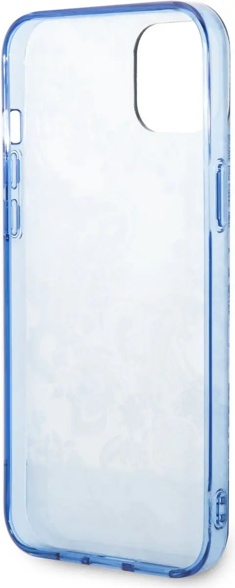Guess Toile de Jouy Back Case - iPhone 14 Plus - Blauw