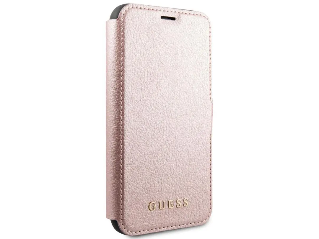 GUESS iPhone 11 Pro Hoesje - Effen Rose Goud - 3 Pasjes