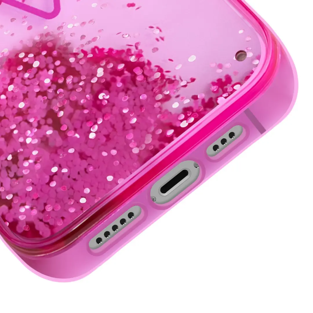 GUESS Transparante TPU Back Cover iPhone 14 - Roze