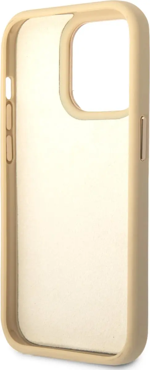 Guess iPhone 14 Pro Telefoonhoesje - Goud - MagSafe